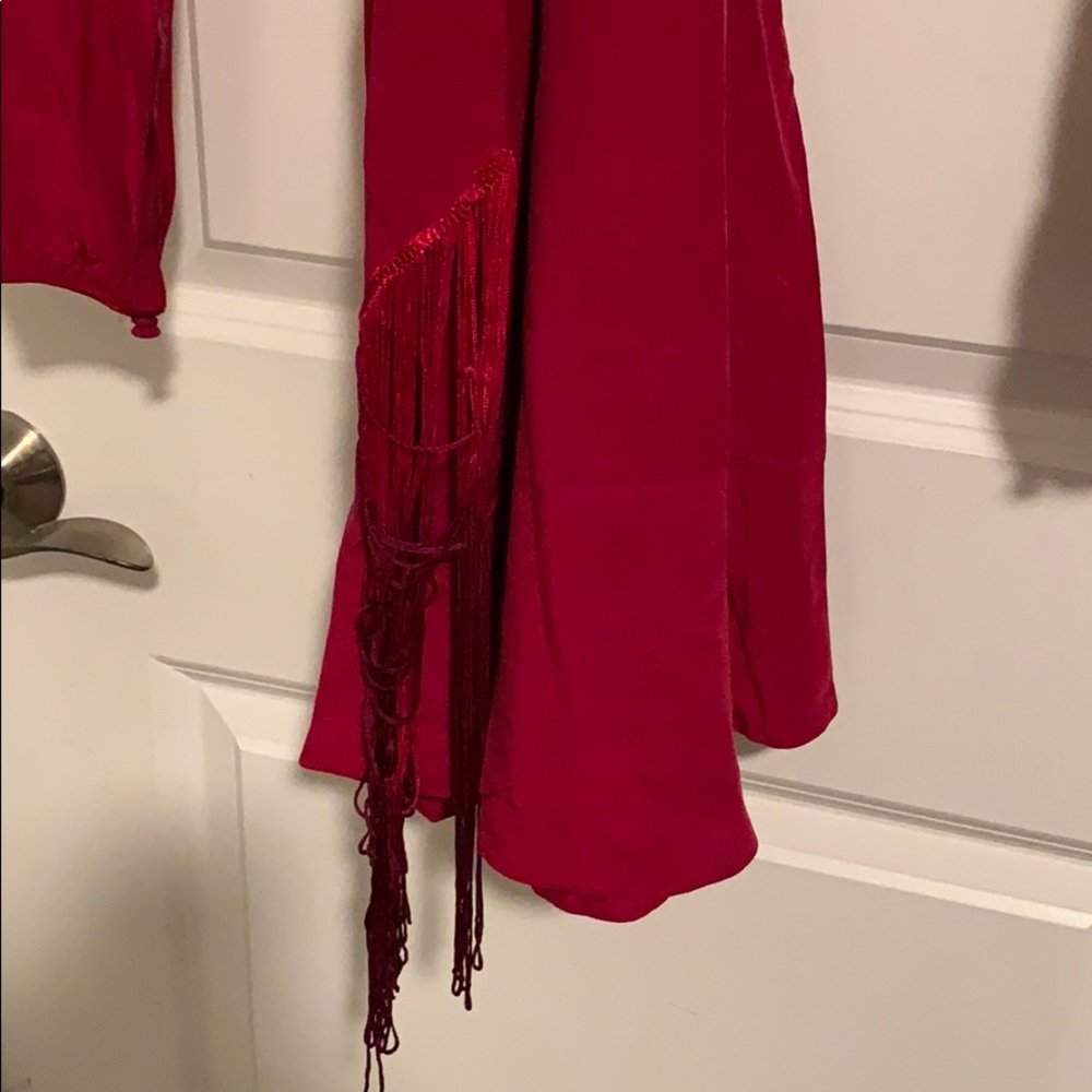 Carmella Michli X Revolve 100% Silk Dress Berry - Picture 10 of 14